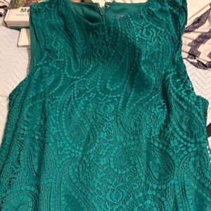 Elegant Teal Lace Dress